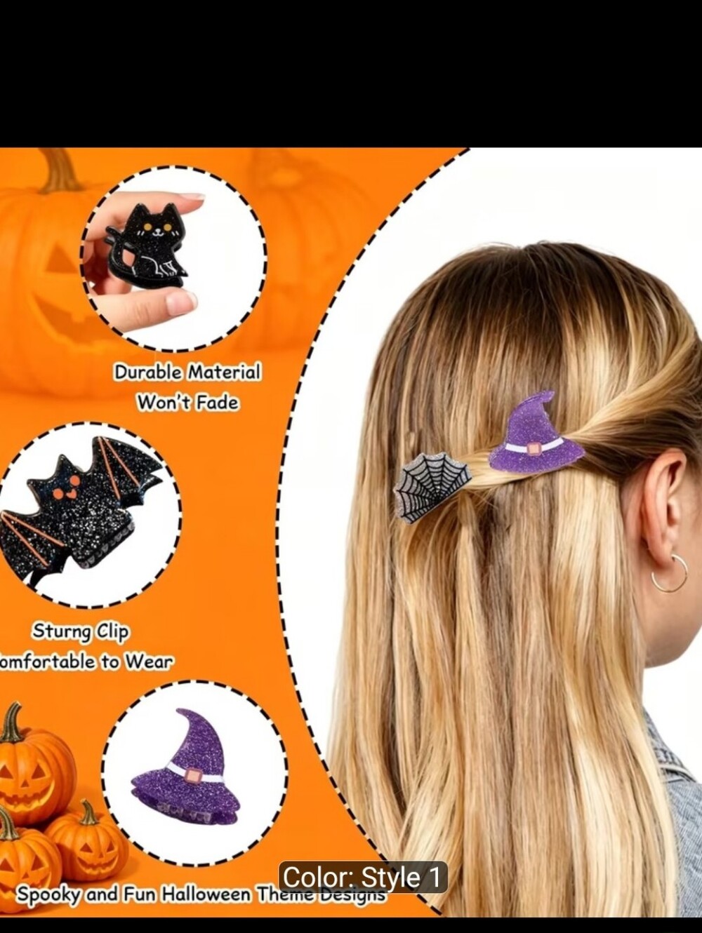 12 Halloween Hair Clips